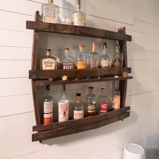 Double Whiskey / Bourbon Shelf with Blanton Topper Display